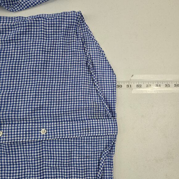 Brooks Brothers Regent long sleeve dress shirt button down blue plaid M 5906 - Picture 5 of 10